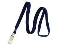 3/8" Breakaway Lanyard with Card Clamp (Colors: Navy Blue)