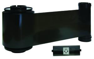 K Resin Black ribbon w/ cleaning roller, 3000 cards/roll