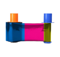 Fargo DTC1500 YMCKOK Full-Color Ribbon Cartridge with Cleaning Roller - 600 images