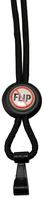 1/4" Round "No-Flip" Lanyard with Wide Plastic Hook (Colors: Black)