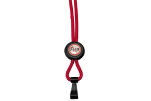 1/4" Round "No-Flip" Lanyard with Wide Plastic Hook (Colors: Red)
