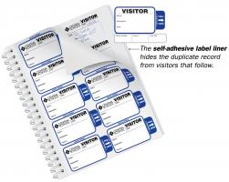 Self-Expiring Sign-Out Visitor Badge Sign-In Book for Schools