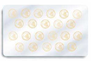 Zebra white PVC cards, 30 mil, 3D world globe surface foil hologram (500 cards)