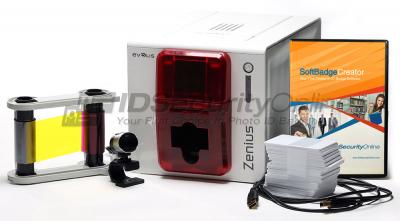 Evolis Zenius Single Sided Photo ID System - Fire Red