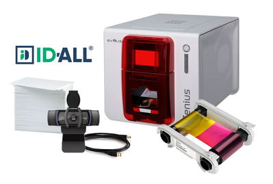 Evolis Zenius Single Sided Photo ID System - Fire Red