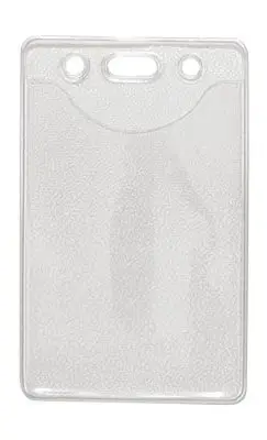 Economical Clear Vinyl Vertical Badge Holder with Slot and Chain Holes, 2.3" x 3.38" Economical Clear Vinyl Vertical Badge Holder with Slot and Chain Holes, 2.3" x 3.38"