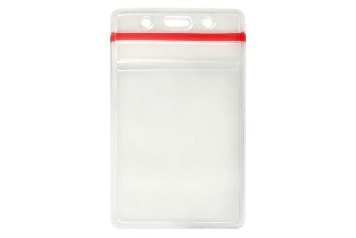 Vertical Badge Holder with Resealable Top, Data/Credit Card Size