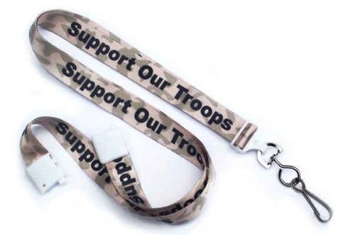 5/8" (16mm) Support Our Troops Lanyards