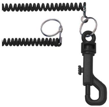 Black Casino Slot Card Holder with Expandable Nylon Coil Cord