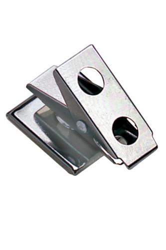 Pressure-Sensitive Nickel-Plated Clip, 2-Hole Smooth Face