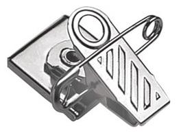 Pressure-Sensitive Nickel-Plated Pin/Clip Combination, 1-Hole Ribbed-Face