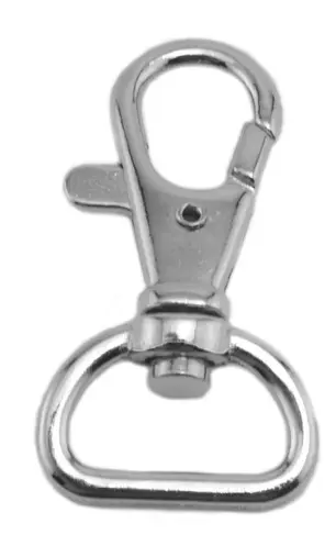 Lanyard Component, 15mm Trigger Snap Nickel Plated Steel Swivel Hook Lanyard Component, 15mm Trigger Snap Nickel Plated Steel Swivel Hook