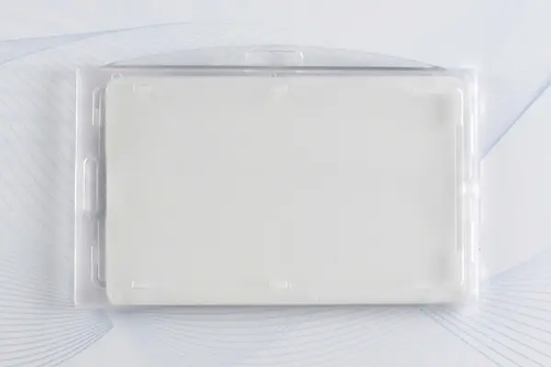 Clear Rigid Plastic Horizontal Locking 2-Card Holder