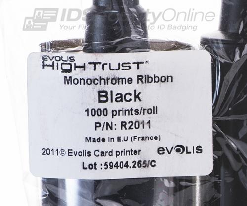 Evolis Black Monochrome Ribbon - 1000 prints