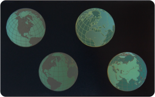 Swiftpro Generic 4 Globes - 1 mil Holopatch, registered design - 600 sides/roll