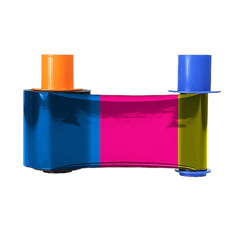 Fargo DTC1500 YMCKOK Full-Color Ribbon Cartridge with Cleaning Roller - 600 images