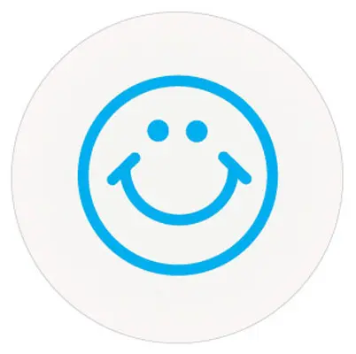 [DISCONTINUED BY BRADY]Half-Day Smiley Face (Blue) Timing Circles