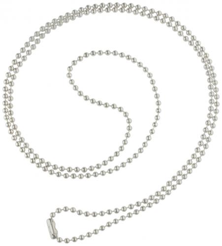 White 30 Plastic Bead Chain with Metal Connector