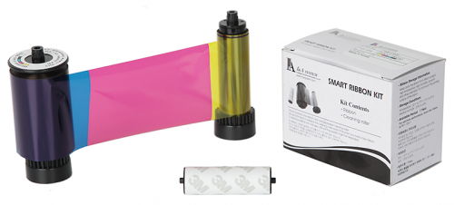 IDP WISE CXD80 Full Color Ribbon Package - YMCK (1000 images)   Retransfer film (1000 images)