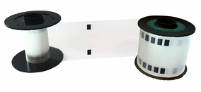 Matica XID series 1.0mil Customized Holographic Patch Laminate Ribbon with Chip cut-out Matica XID series 1.0mil Customized Holographic Patch Laminate Ribbon with Chip cut-out