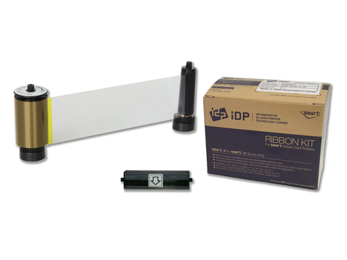 IDP YMCFKO Full-color and UV panel ribbon with cleaning roller - 200 cards/roll